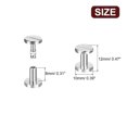 thumbnail image 2 of 30Pack Brass Chicago Screws, 8x10mm Post Nail Stud Rivets, Silver, 2 of 6