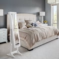 thumbnail image 4 of Costway White Mirrored Jewelry Cabinet Armoire Organizer Storage Box Ring Free Stand, 4 of 9