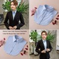 thumbnail image 3 of QualitChoice Simple Design Solid Color False Collar Formal Fashion Chiffon Fake Half Shirt Decorative Detachable Lapel Clothing Decor Rose Red Point 1 Pc, 3 of 6