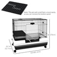 thumbnail image 3 of PawHut 2-Level Guinea Pig Cage for Small Animals, Black 28"H, 3 of 10