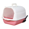 thumbnail image 4 of DOLITY Hooded Cat Litter Box Fully Enclosed Cat Toilet Portable with Front Door Kitten Handheld Pink, 4 of 9
