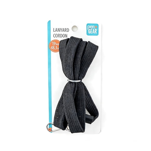 Pen+Gear, Lanyard, 19 in, Black