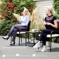 thumbnail image 4 of Outsunny 3 Piece Patio Furniture Set, PE Rattan Table w/ Stackable Chairs, 4 of 9