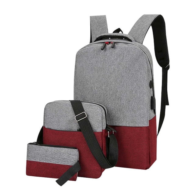 Meitianfacai Casual Backpack Three Piece Set, Large Capacity Student Backpack, Suitable For School And Outdoor Travel, Computer Bag For Men And Women With Large Capacity