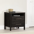 thumbnail image 1 of South Shore Gravity 2-Drawer Nightstand for Adult, in Rubbed Black, 1 of 14