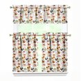 thumbnail image 1 of 3 Piece Chicken Kitchen Curtains and Valances Set for Windows Rooster Kitchen Window Curtains Over Sink Decor 27.5x36 in, 1 of 6