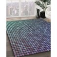 thumbnail image 3 of Ahgly Company Tapis Rond Lavable en Machine Intérieur Transitionnel Bleu Koi, 8 Pieds Rond, 3 of 7