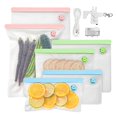 thumbnail image 2 of SealVax Sacs de Scellage sous Vide Réutilisables – Lot de 6 Sacs sous Vide et Congélateur avec Scelleuse Portative, Isolateur Liquide, Compatible iOS/Android – Sans BPA, Primé (Comprend 3 Tailles + Câble USB-C), 2 of 4