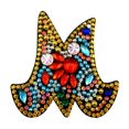 thumbnail image 1 of Christmas Letters Keychain 26 Letters Rhinestone Pendant, 1 of 8