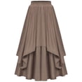 thumbnail image 1 of Birdeem Jupes pour Femmes Jupe Rétro Unie Confortable à Plusieurs Couches, 1 of 1