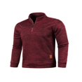 thumbnail image 2 of Pull à Col Montant avec Fermeture Éclair pour Hommes Automne avec Manches Longues, 2 of 5