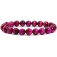 thumbnail image 1 of Bracelet Extensible en Perles Rondes de 8 mm en Oeil de Tigre Rose AA Naturel 7 Pouces Unisexe, 1 of 5