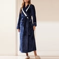 thumbnail image 2 of MeetoTime Women's Full Length Robe, Warm and Cozy Fleece Bathrobe, Unisex Man Woman Robe Loungewear, 2 of 8