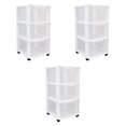 thumbnail image 1 of Gracious Living Classic 3 Drawer Organizer Plastic Storage Cart (3 Pack), 1 of 12