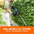 thumbnail image 2 of SENIX HTX2-M 18" 20V Battery Powered Hedge Trimmer, Dual-Action, 0.75" Cutting Capacity, with 2.0Ah Battery and Charger Included, Cordless, 2 of 10