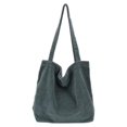 thumbnail image 2 of Women Shoulder Bag Corduroy Large Capacity Fashion Simple Keys Mobile Phone Tote Reusable Handbag, 2 of 8