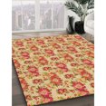thumbnail image 3 of Ahgly Company Tapis d'Intérieur Lavable à la Machine, Carré, Transitionnel, Rouge Pamplemousse, Tapis de Zone, 5 Pieds Carré, 3 of 7