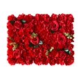 thumbnail image 2 of jifeng Artificial Flowers Wall Panel Floral Backdrop 40Cmx60cm Romantic Decorative Wall Red, 2 of 9