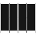 thumbnail image 1 of vidaXL 4-Panel Room Divider Black 200x180 cm, 1 of 4