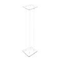 thumbnail image 1 of 9 X 9 X 36" 1/2" Rods Clear Riser Acrylic Transparent Plexiglass Pedestal Table Display Podium Glorifier Riser Stand Centerpiece Flower Sculputure Merchandise Lamp Book Stand 2X10136-9X9"+4X10133-36", 1 of 5