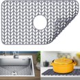thumbnail image 1 of Silicone Sink Mat Protector 26”×14” Anti-Slip Kitchen Sink Mat Grid Heat-Resistant Heat-Resistant Sink Grid Grate Accessories Sink Drain Center Protecting Mat Liner, 1 of 11