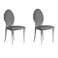 thumbnail image 2 of Canadian Zara Velvet Silver Dining Chair (Set of 2), 2 of 2