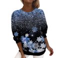 thumbnail image 1 of Ketyyh-chn99 T-Shirts pour Femmes Cadeaux pour Femmes T-Shirt à Manches Longues Col Rond pour Femmes Bleu,m, 1 of 5