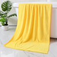 thumbnail image 1 of CNKOO Corals Velvet Towel Solid Color Water Absorbent Face Towels for Spa Clean Bath Towel(Yellow), 1 of 2