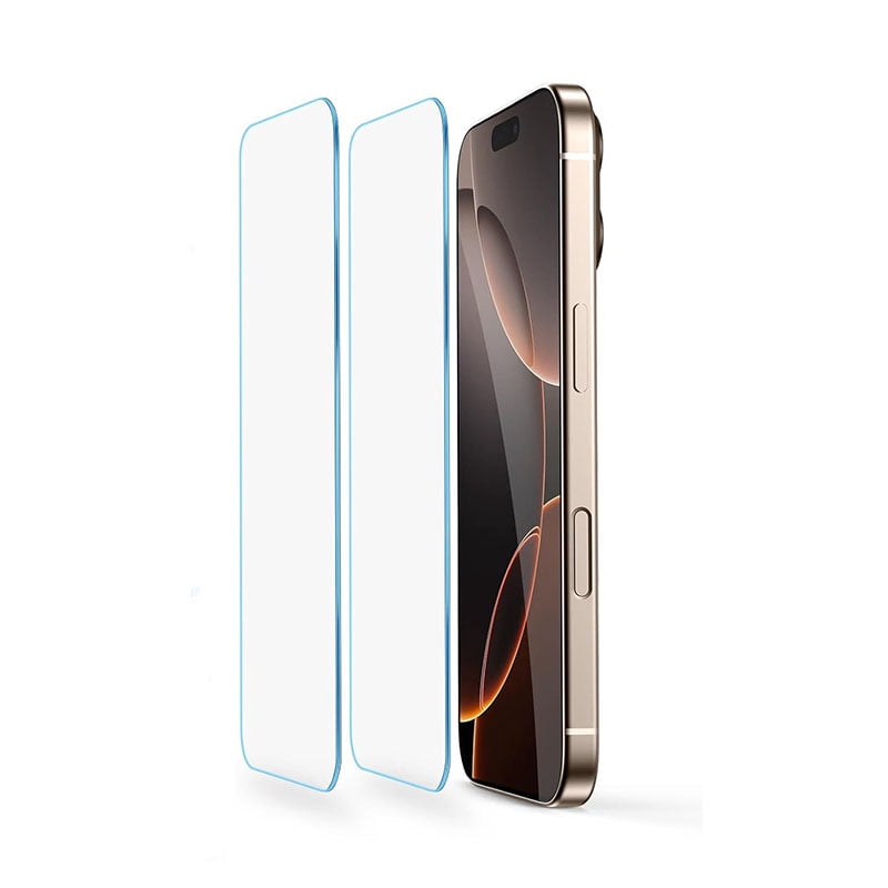 2 packs iPhone 16 Pro Screen Protector 6.3-inch, HD clear shock-proof quality tempered glass screen protector