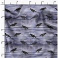 thumbnail image 2 of Soimoi Tissu Georgette Violet Moss Imprimé Corbeau au Mètre 44 Pouces de Large, 2 of 6
