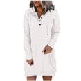thumbnail image 2 of Gspmoly Robe d'Été, et Robe d'Hiver à Manches Longues pour Femmes à Capuche Unie Robe Décontractée Robes de Cocktail Offres Prime, 2 of 5