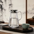 thumbnail image 4 of Bouilloire à Thé en Acier Inoxydable avec Passoire Intégrée et Texture Martelée – Capacité de 1,0 L / 1,5 L / 1,8 L – Options de Couleur Brun Gris Transparent, 4 of 6