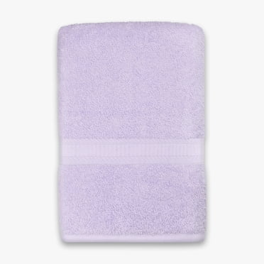 Mainstays Basics Solid Bath Towel, Soft & Durable, 100% Cotton, Purple