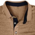 thumbnail image 3 of Dvkptbk Hommes Manches Courtes Uni Décontracté Mode Col Rabattu Chandail Boutons T-Shirt Blouse en Liquidation, 3 of 3