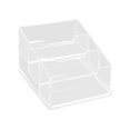 thumbnail image 1 of Luzkey Présentoir en Acrylique pour Bureau, Support de Cartes de Visite, Support de Rangement pour Salons, Exposition, Réceptionniste 3 Emplacements 11x9.8x6cm, 1 of 8
