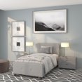 thumbnail image 4 of Tribeca Twin Size Tufted Upholstered Platform Bed in Light Gray Fabric, 4 of 6