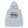 thumbnail image 1 of MIASHUI Sweat à Capuche Garçons Filles Enfants Rugby Imprimés Lettres Manches Longues Hauts Chauds, Gris, 1-2 Ans, 1 of 4