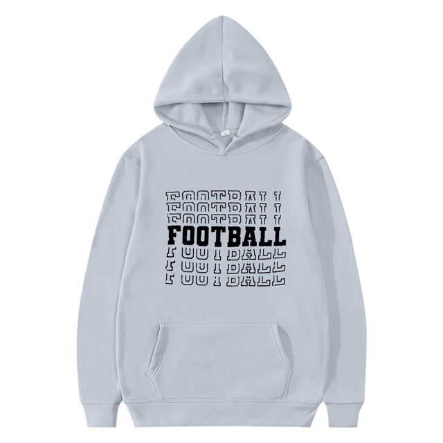 MIASHUI Sweat à Capuche Garçons Filles Enfants Rugby Imprimés Lettres Manches Longues Hauts Chauds, Gris, 1-2 Ans