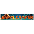 thumbnail image 1 of Forest Design Happy Camper Tent Banner Campfire Nature Scene for Outdoor Adventure Camping Event, 1 of 5