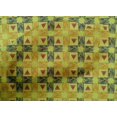 thumbnail image 4 of oneOone Organic Cotton Voile Fabric Check & Triangle Ikat Printed Fabric 1 Yard 42 Inch Wide, 4 of 4