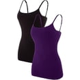 thumbnail image 1 of Charmo Camisole Basique pour Femme à Bretelles Spaghetti Ajustables avec Soutien-Gorge Intégré, Débardeur, Lot de 2, 1 of 7