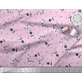 thumbnail image 2 of Soimoi Georgette Viscose Fabric Airplane,Guitar Wire & Notes Musical Instrument Printed Fabric 1 Yard 42 Inch Wide, 2 of 3