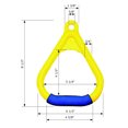 thumbnail image 2 of Trapeze Ring Swing Set Play Set Playground Trapeze Bar Jungle Gym Monkey Bar (Yellow), 2 of 3
