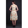 thumbnail image 3 of Bimba Robe d'Été Sans Manches à Col Rond pour Femmes, Jaune, Imprimé Corail Océan, Tenue Décontractée - Moyen, 3 of 6