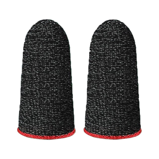 Gaming Finger Sleeve Gaming Finger Sleeve Mobile Game Controller Thumb Sleeve Touch Screen Finger Cover Breathable Anti SlipRed Edge
