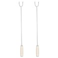 thumbnail image 1 of Miangastore Roasting Sticks Silver 2Pcs 19.7X1.2X1.2In Stainless Steel, 1 of 9