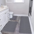 thumbnail image 1 of mtvxesu 3-Piece Large Foam Bath Mat Set, Soft Non-Slip Absorbent Bathroom Rugs, Washable Toilet Mats for Bath & Shower, 1 of 7