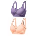 thumbnail image 1 of Timegard 2pc Bras for Women No Underwire Full-Coverage Wide Strap Comfortable Everyday Bras with Support, 1 of 2