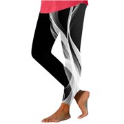 Fall Saving! HVOBTTY Women's Casual Long Leggings, Ladies Fashionable Printed Leggings Yoga Casual Pants Bottom Pants Multicolor, XXXL