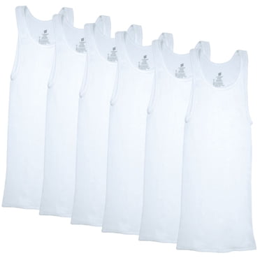 Débardeur côtelé Hanes pour hommes, débardeur de maillot de corps en coton